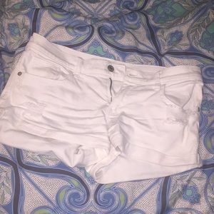 Abercrombie & Fitch White Jean Shorts